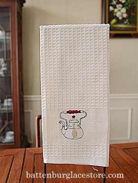 Waffle Weaves Kitchen Towel. With "Kettle" monogrammed.